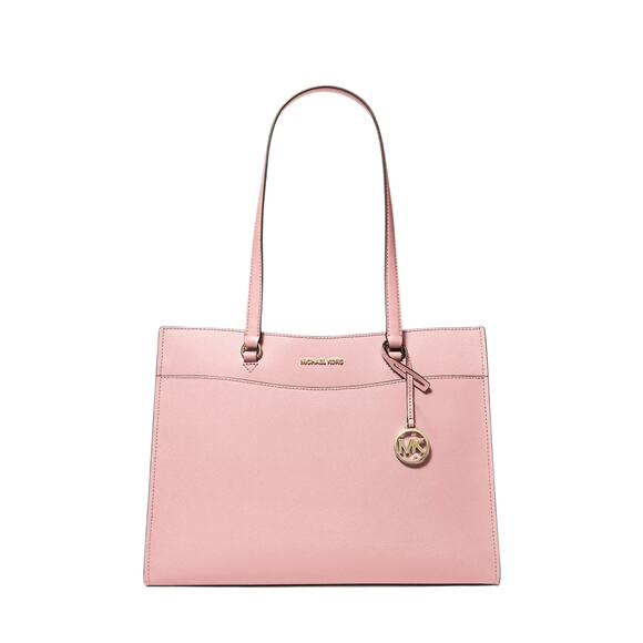Michael Kors Large Saffiano Leather Jet Set Travel Tote Powder Blush - Picture 1 of 4